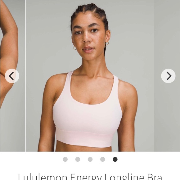NWT Lululemon size 4 Energy Bra, strawberry milk - Picture 6 of 7